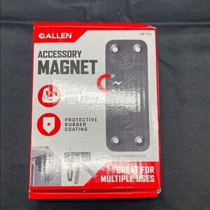 Accessory Magnet with Protective Rubber Coating - Red and Gray